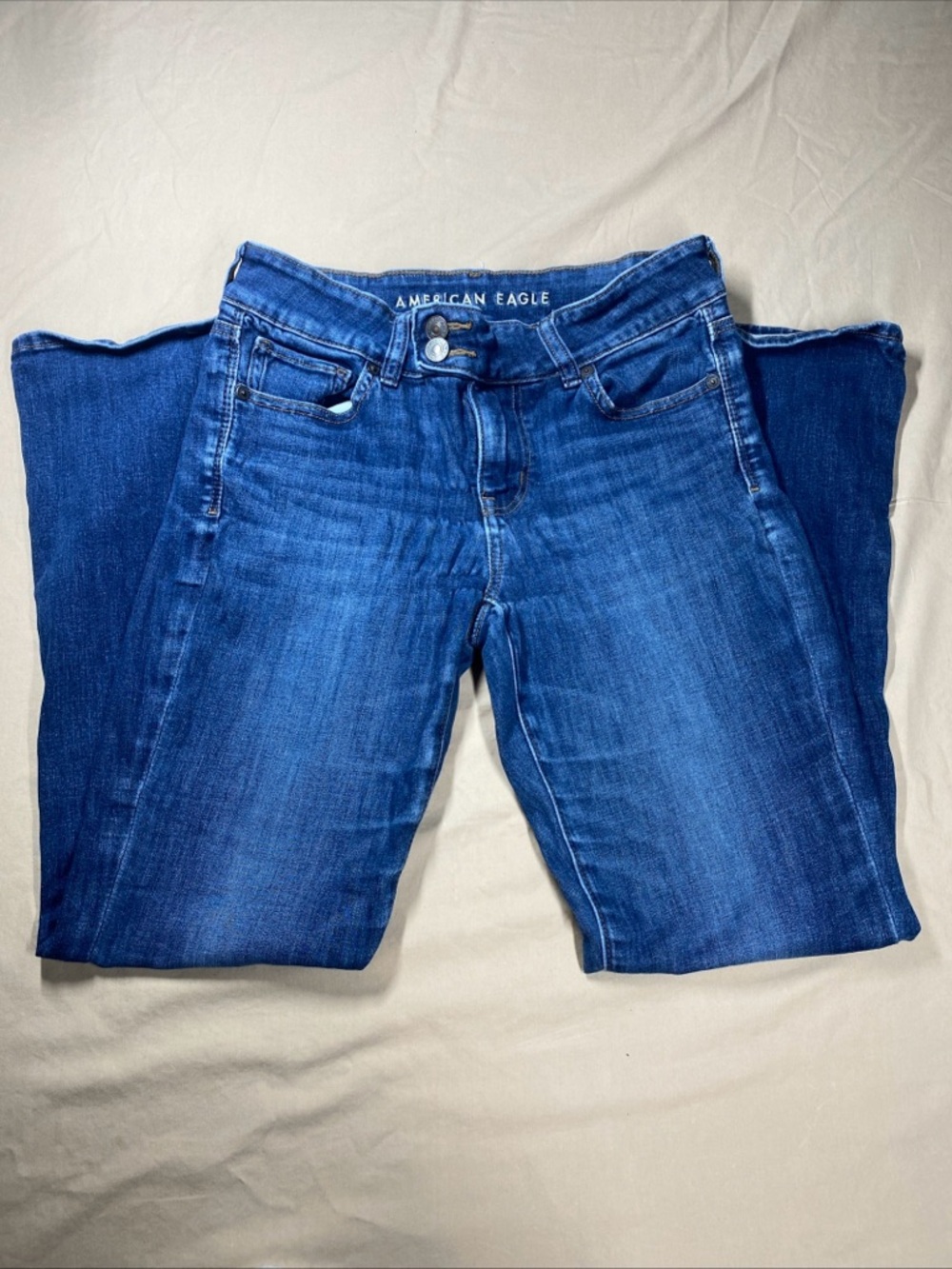 American Eagle Outfitters Women's Kick Boot Blue Jeans